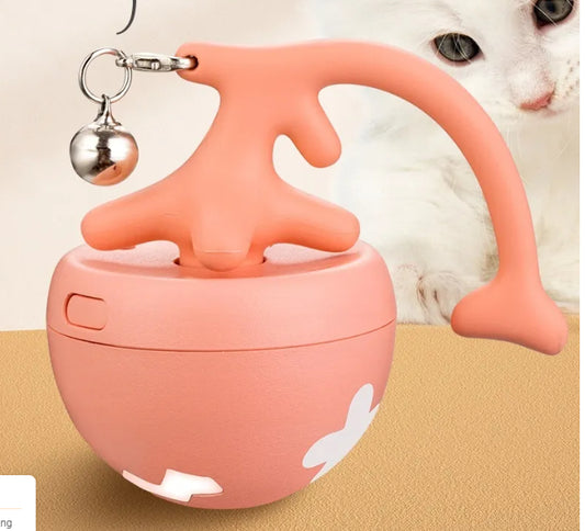 Cat chasing a self-moving smart ball toy
