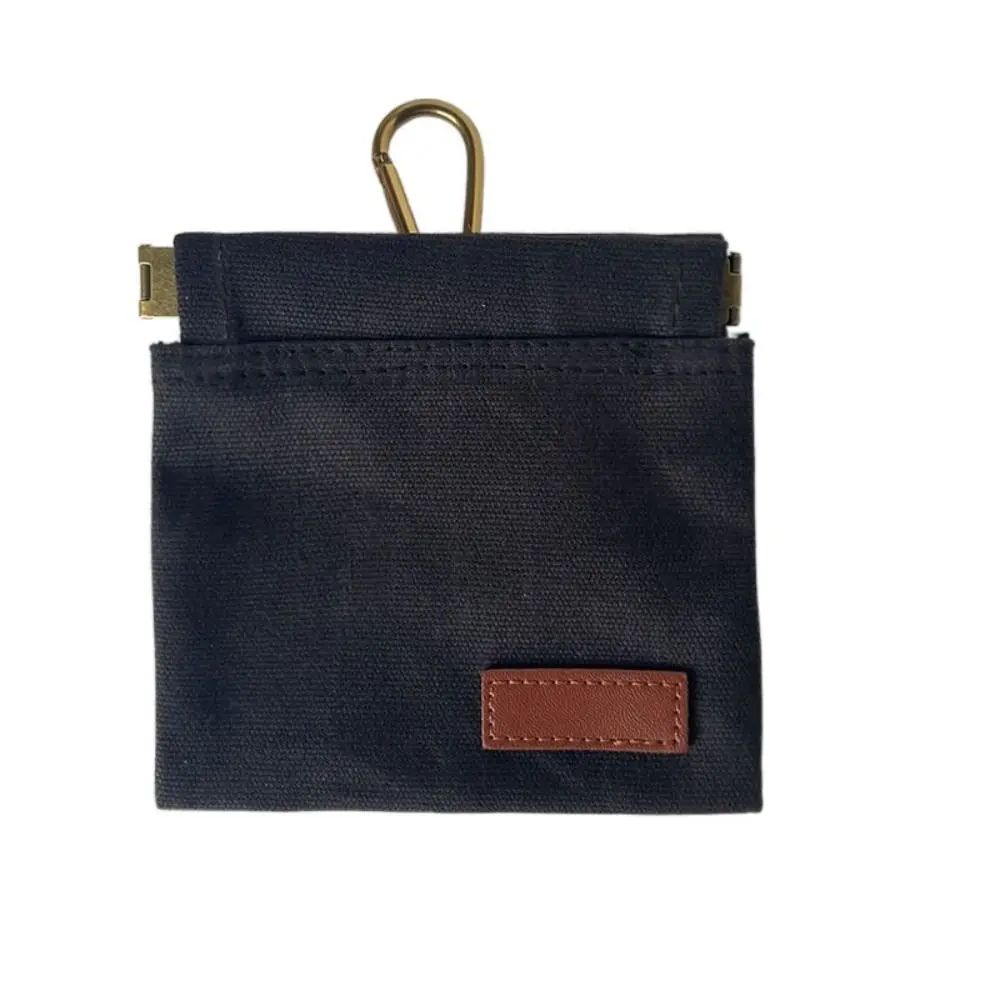 Black dog treat pouch with metal clip