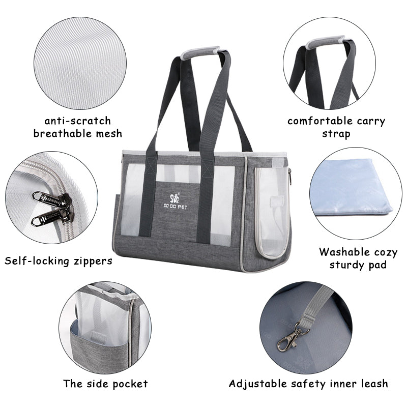 Travel tote carrier detail view