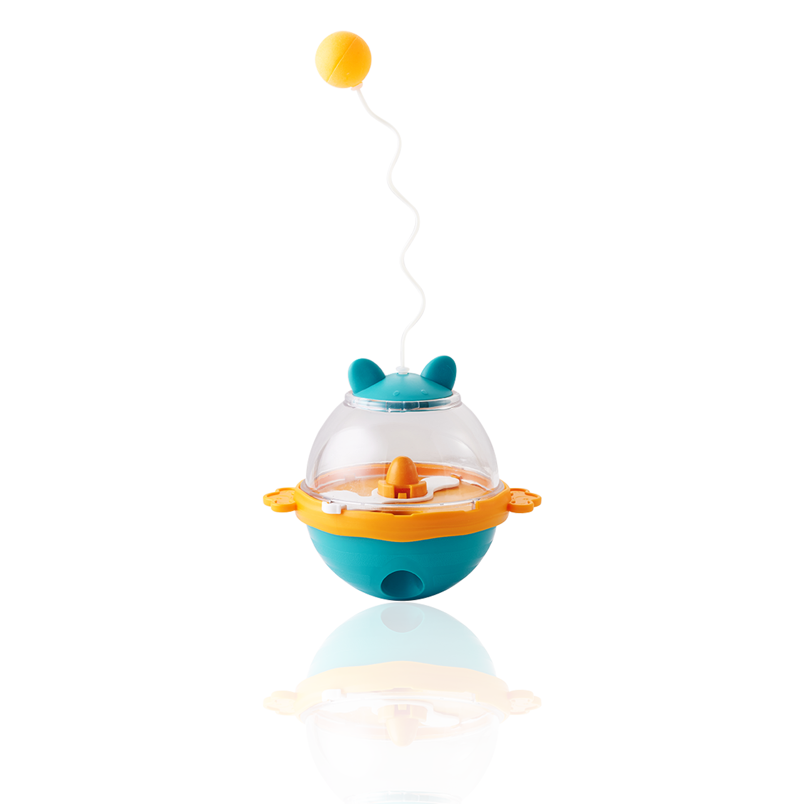 Lake blue wobble tumbler treat toy for pets