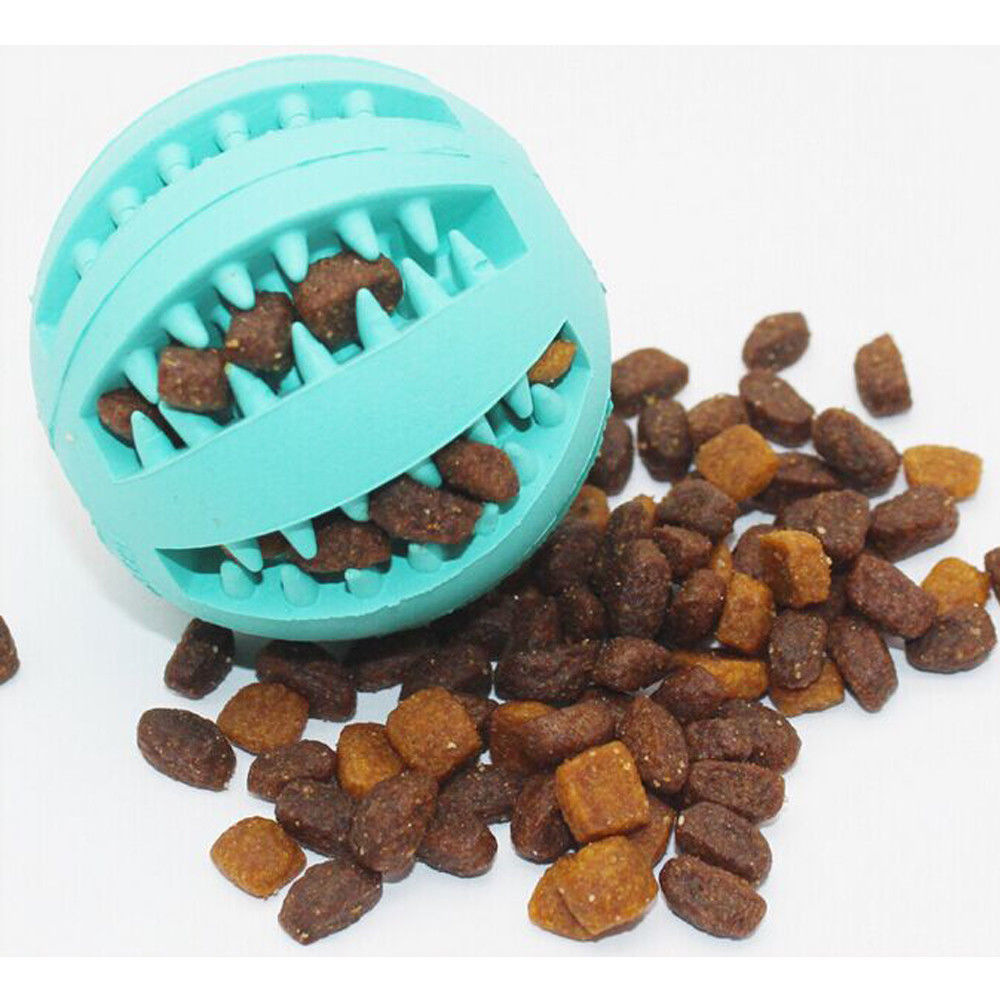 Rubber Treat-Dispensing Ball for Dogs - colour options