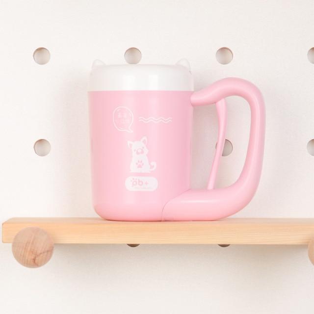 Pink pet paw washer cup