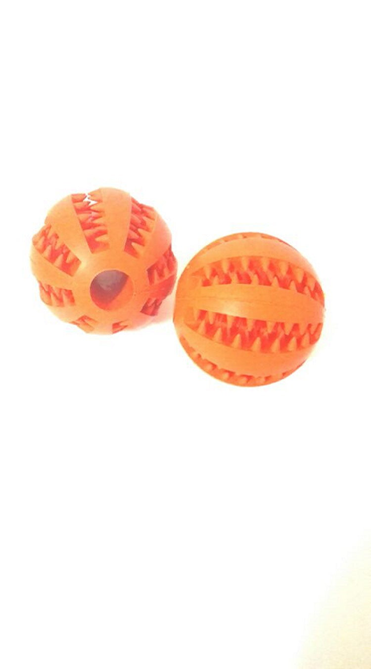 Rubber Treat-Dispensing Ball for Dogs - close-up texture