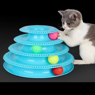 Translucent cat ball track toy for indoor cats