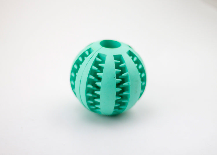 Rubber Treat-Dispensing Ball for Dogs - textured surface detail