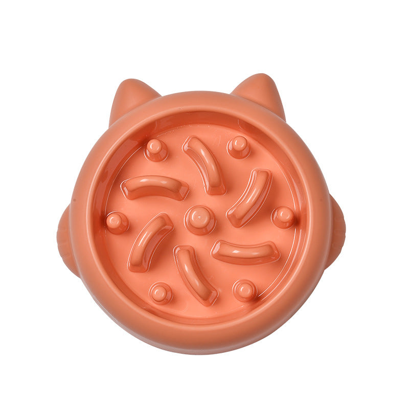 Anti-gulping slow feeder bowl - Orange