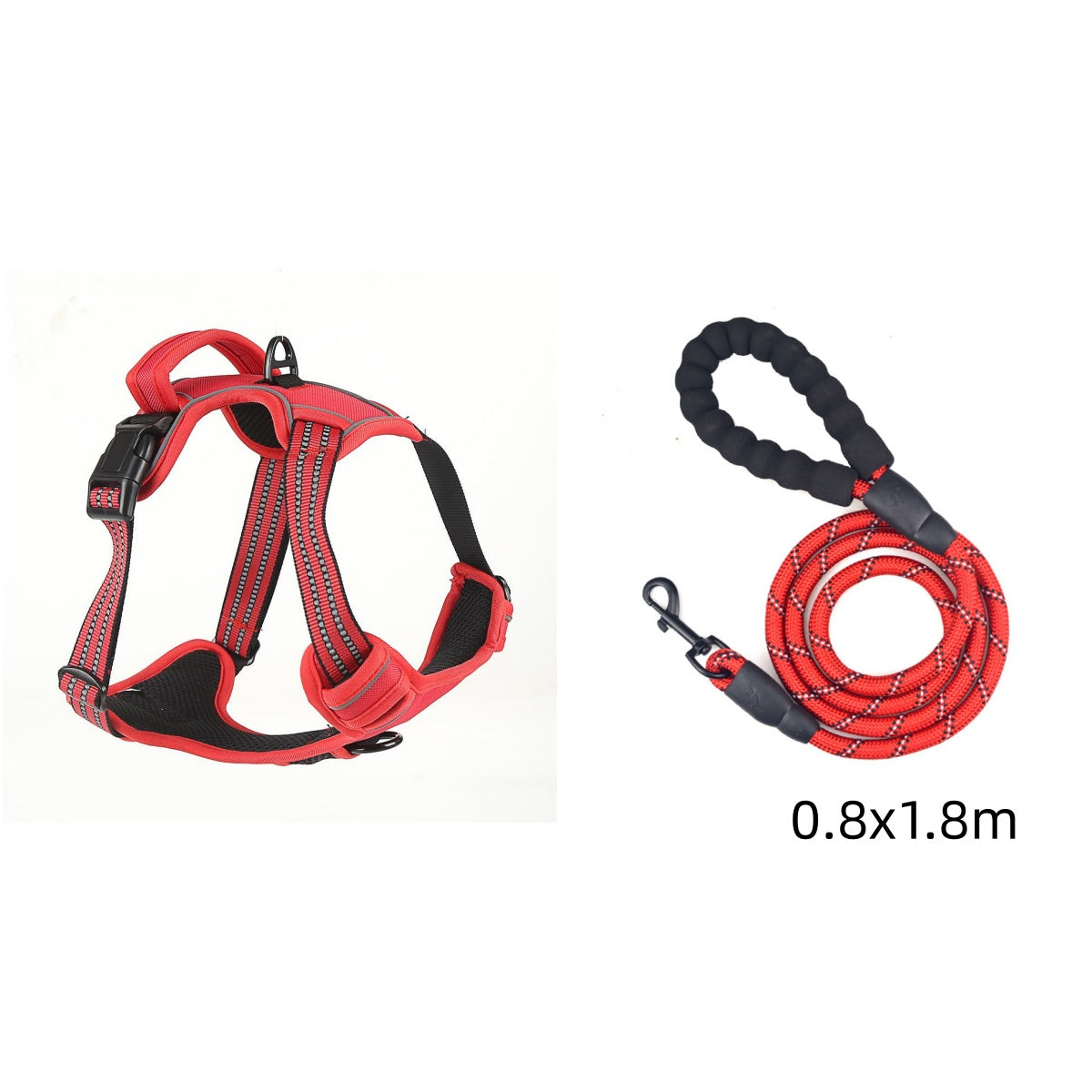 No-Pull Reflective Dog Harness - chest strap detail