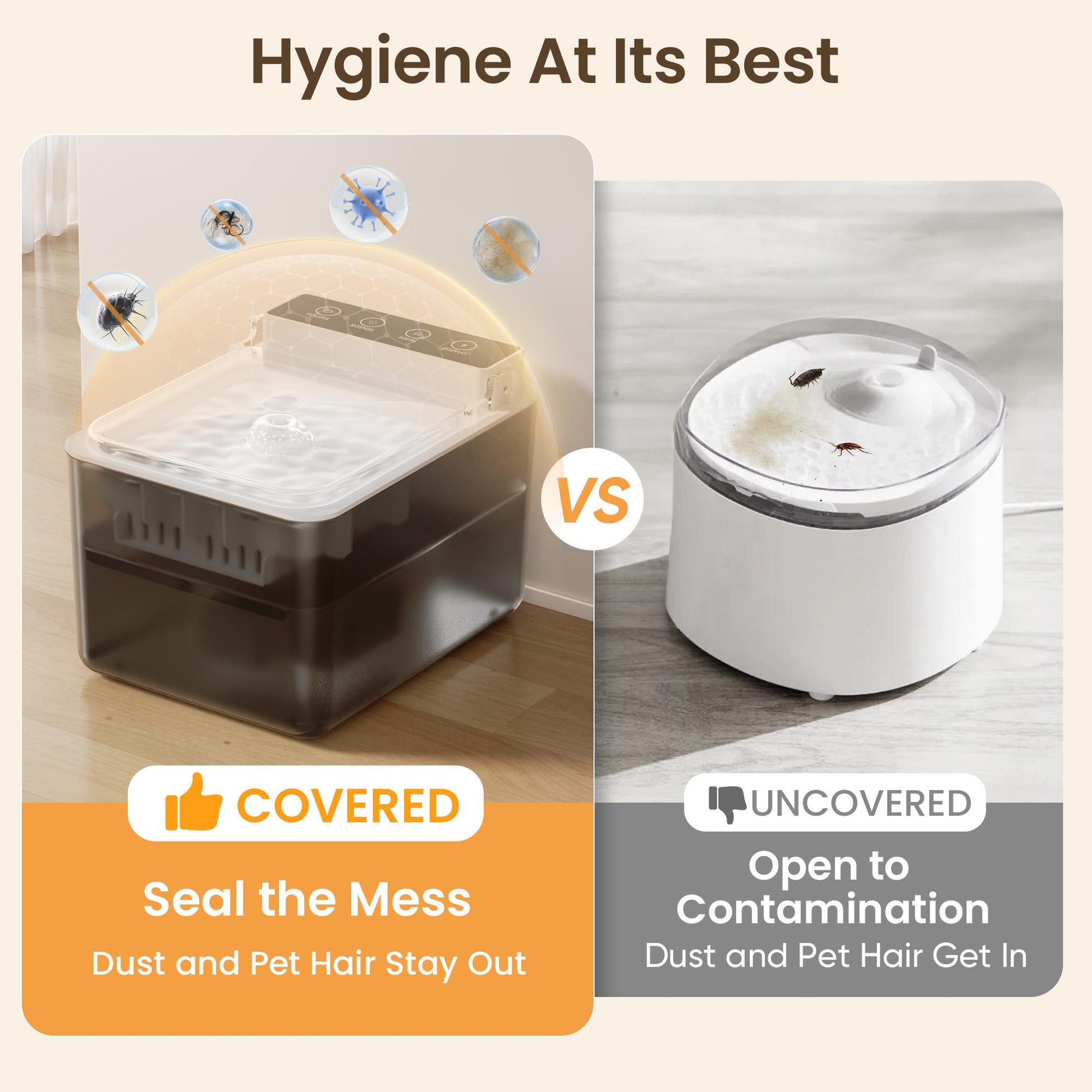 Automatic sensing pet fountain quiet operation