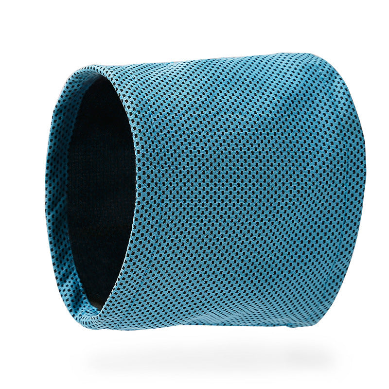 Blue instant cooling dog bandana