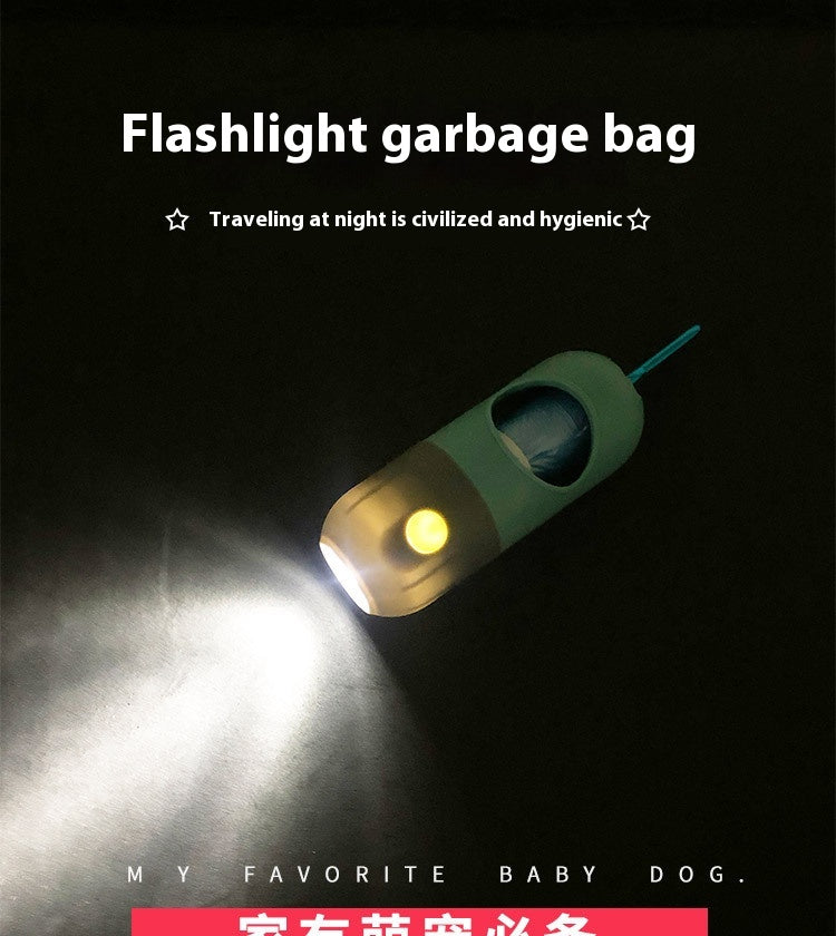 Smooth tear-off feed on lead-attachable dog waste bag holder