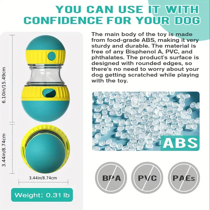 Food-grade ABS treat puzzle for dog enrichment