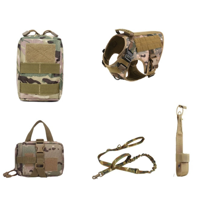 Tactical Trail Harness & Leash Set - full 5-piece set laid out