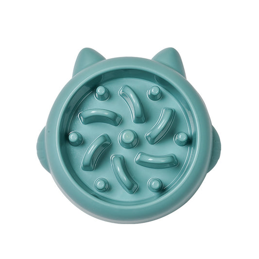 Anti-gulping slow feeder bowl - Green