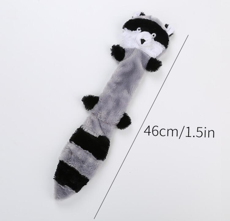 Raccoon no-stuffing squeaky dog toy