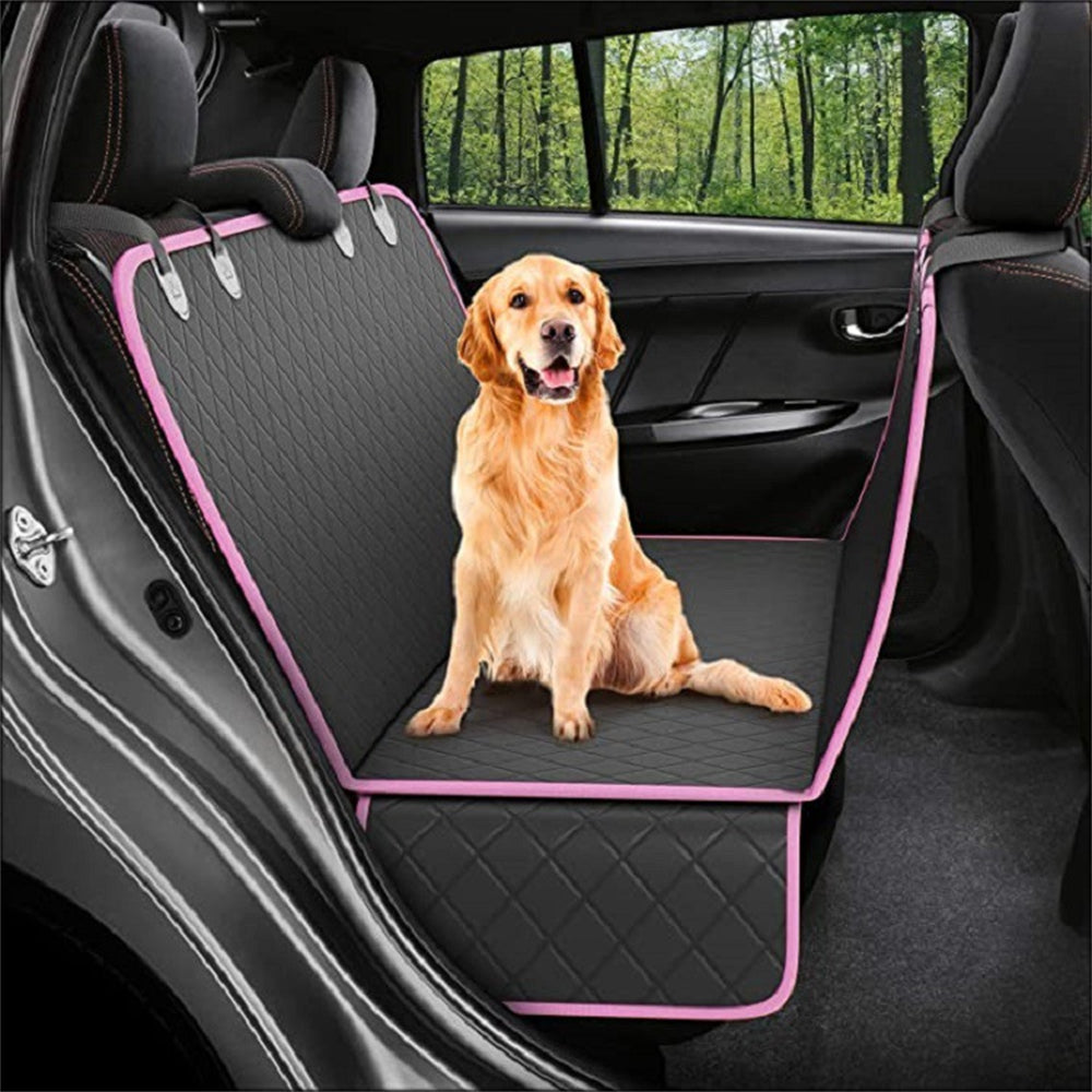 Dog car seat cover mesh window detail