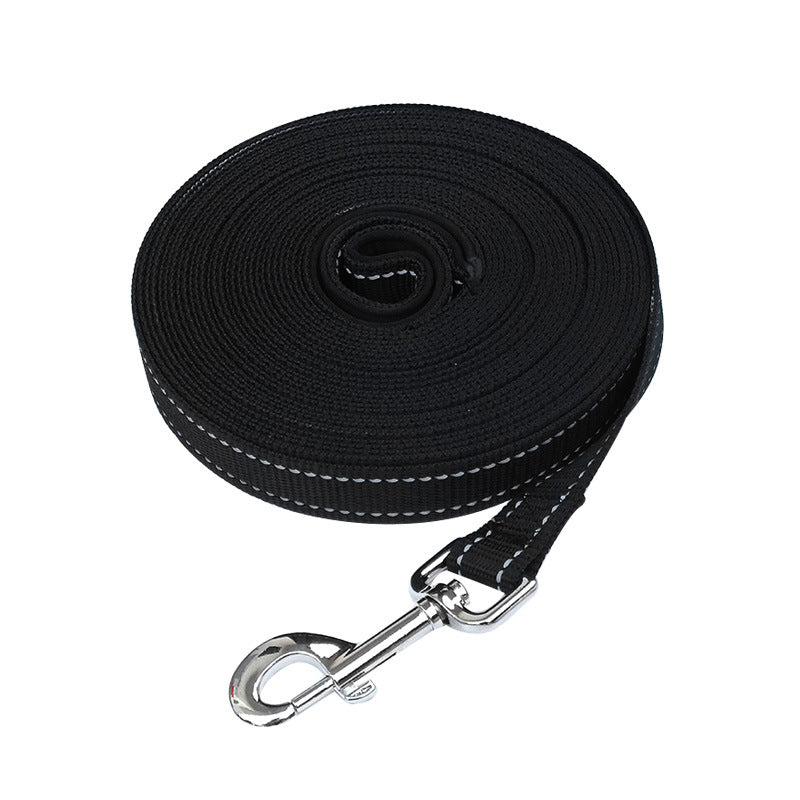 Reflective tracking long lead with trigger clip for recall training