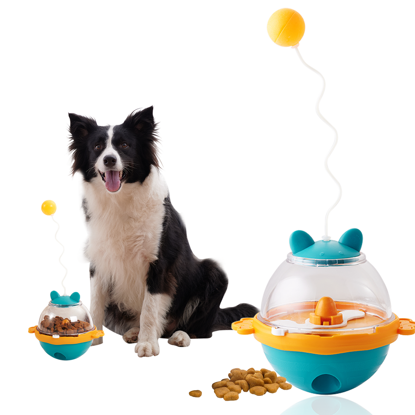 Wobble tumbler treat-dispensing toy for dogs and cats