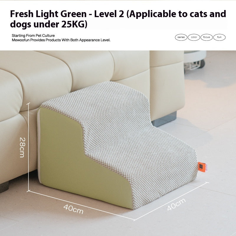 Sage green non-slip dog stairs
