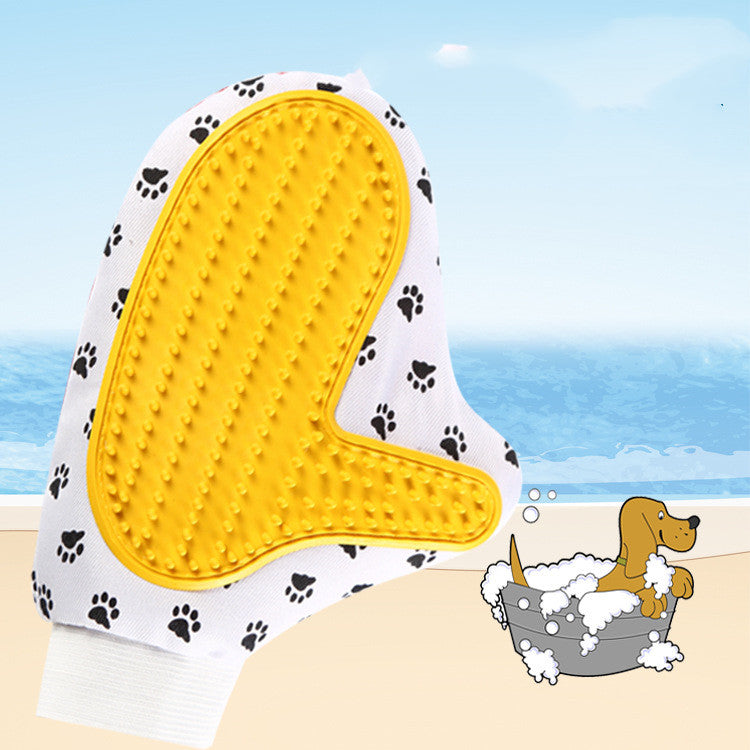 Silicone pet grooming and deshedding glove for dogs and cats