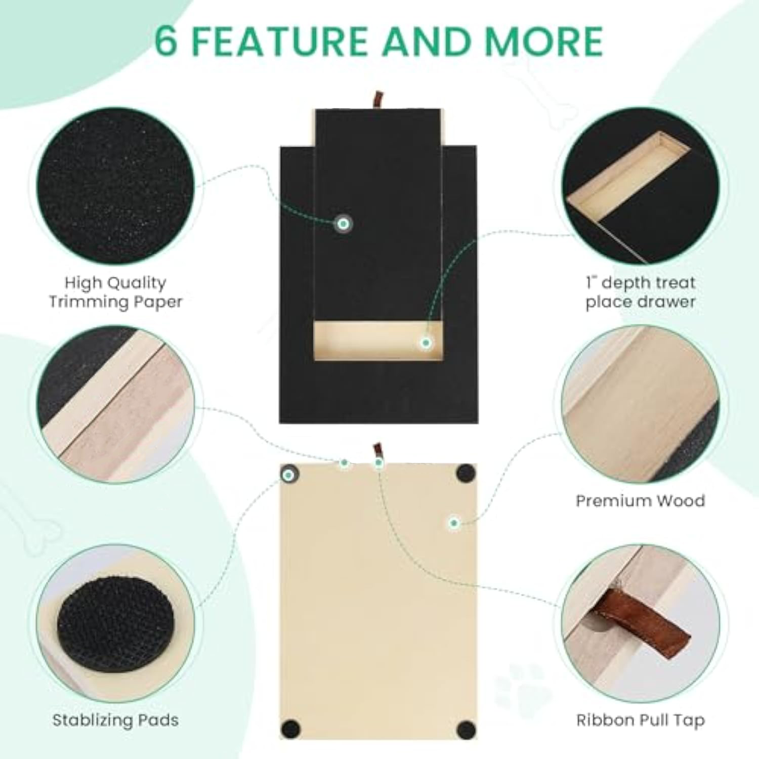 Non-slip rubber pads under dog nail trimming board