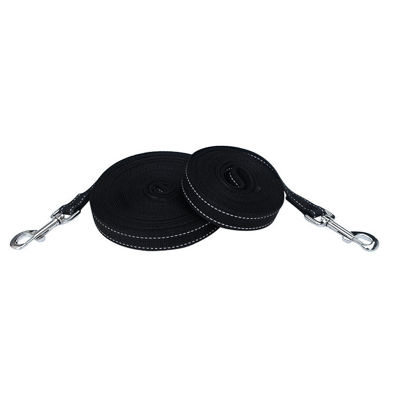 Padded diving-foam handle on dog training long line