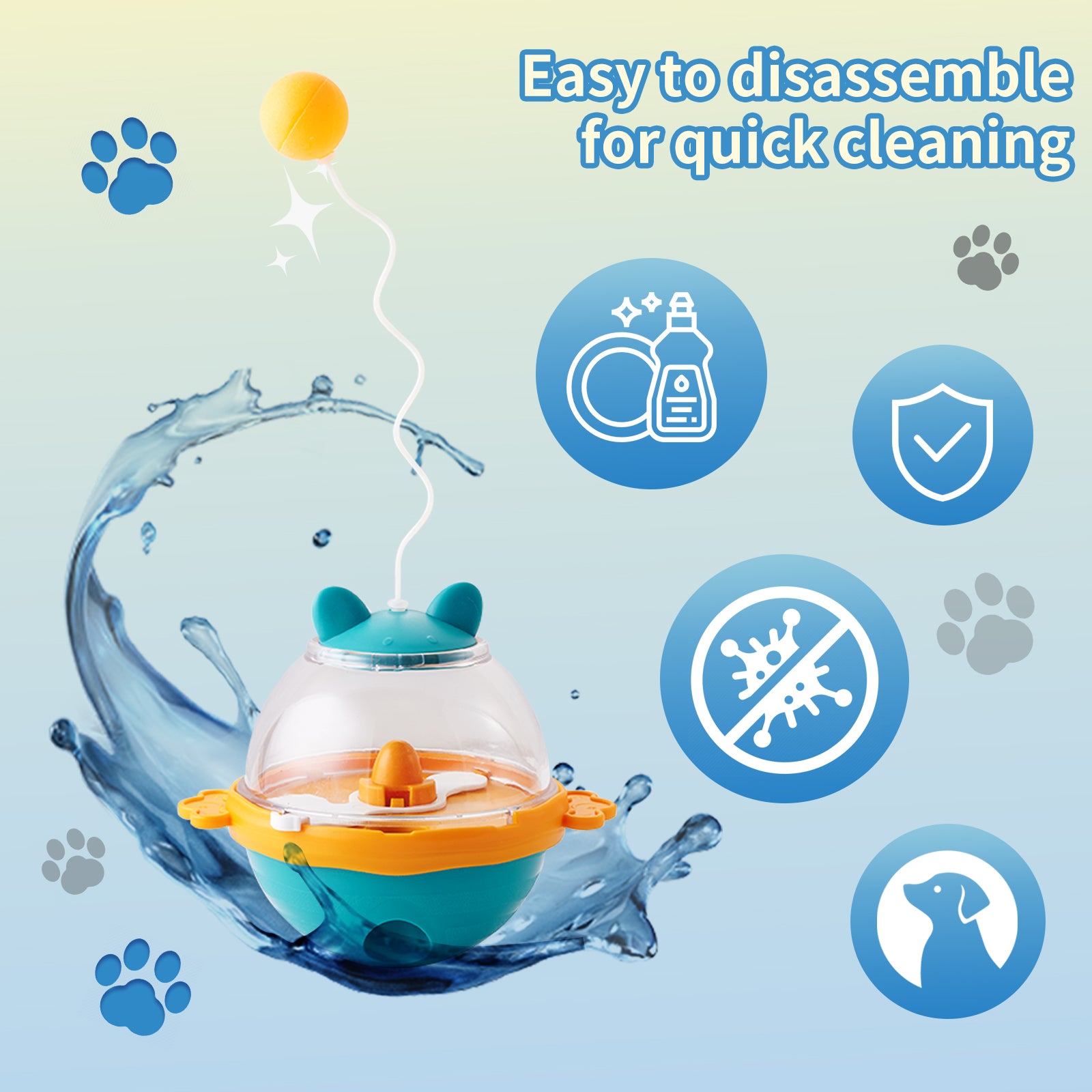 Interactive slow-feeder wobble toy keeping pets engaged