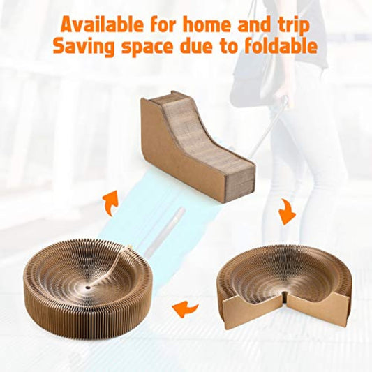 Collapsible Corrugated Cardboard Cat Scratcher Lounge