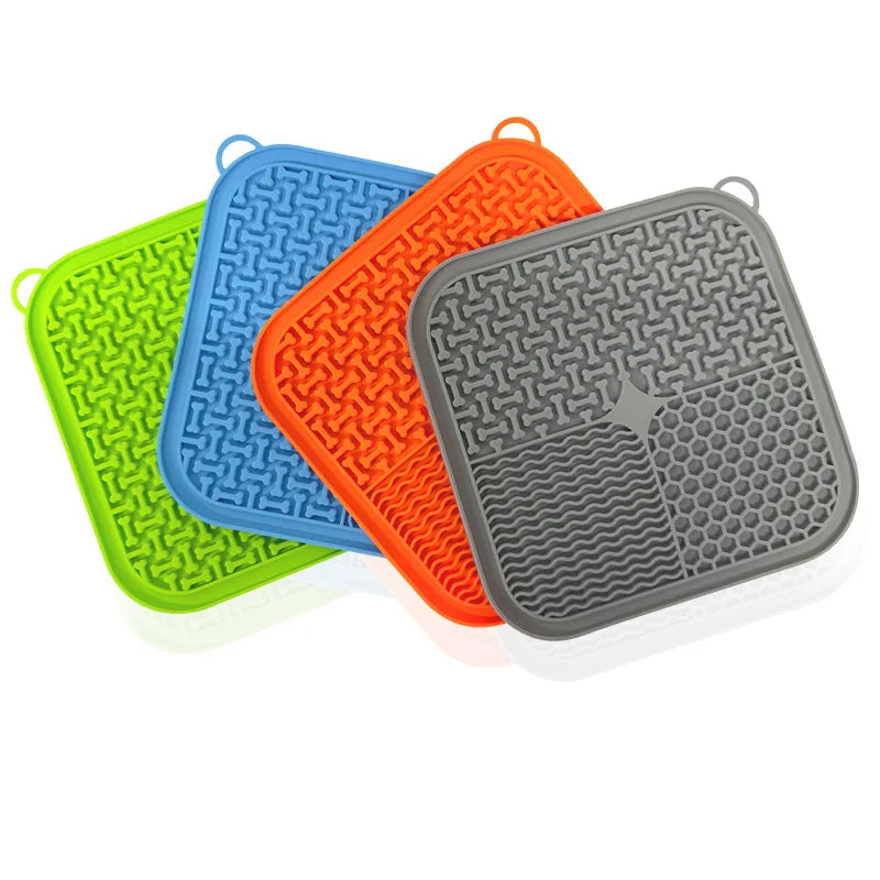 Lick mat colour options green grey blue orange