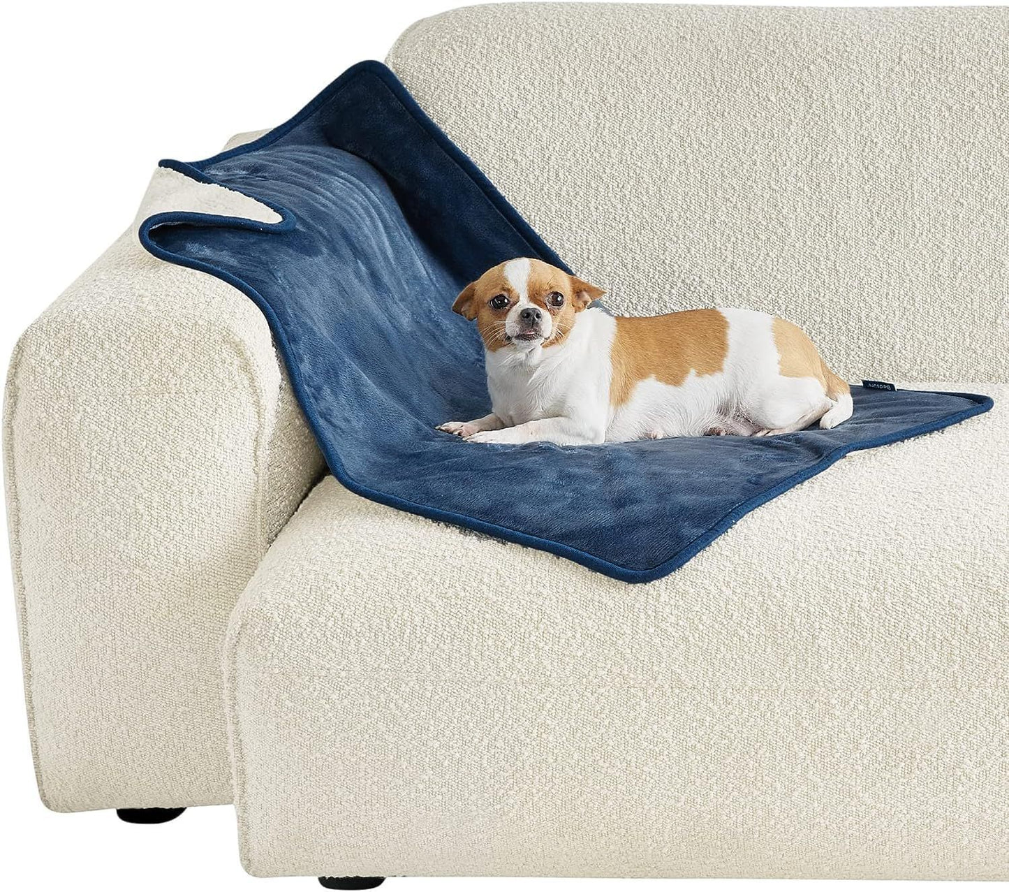 Blue waterproof pet blanket for car seats