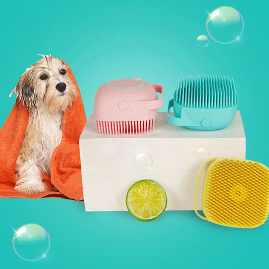 Self-filling silicone bath brush