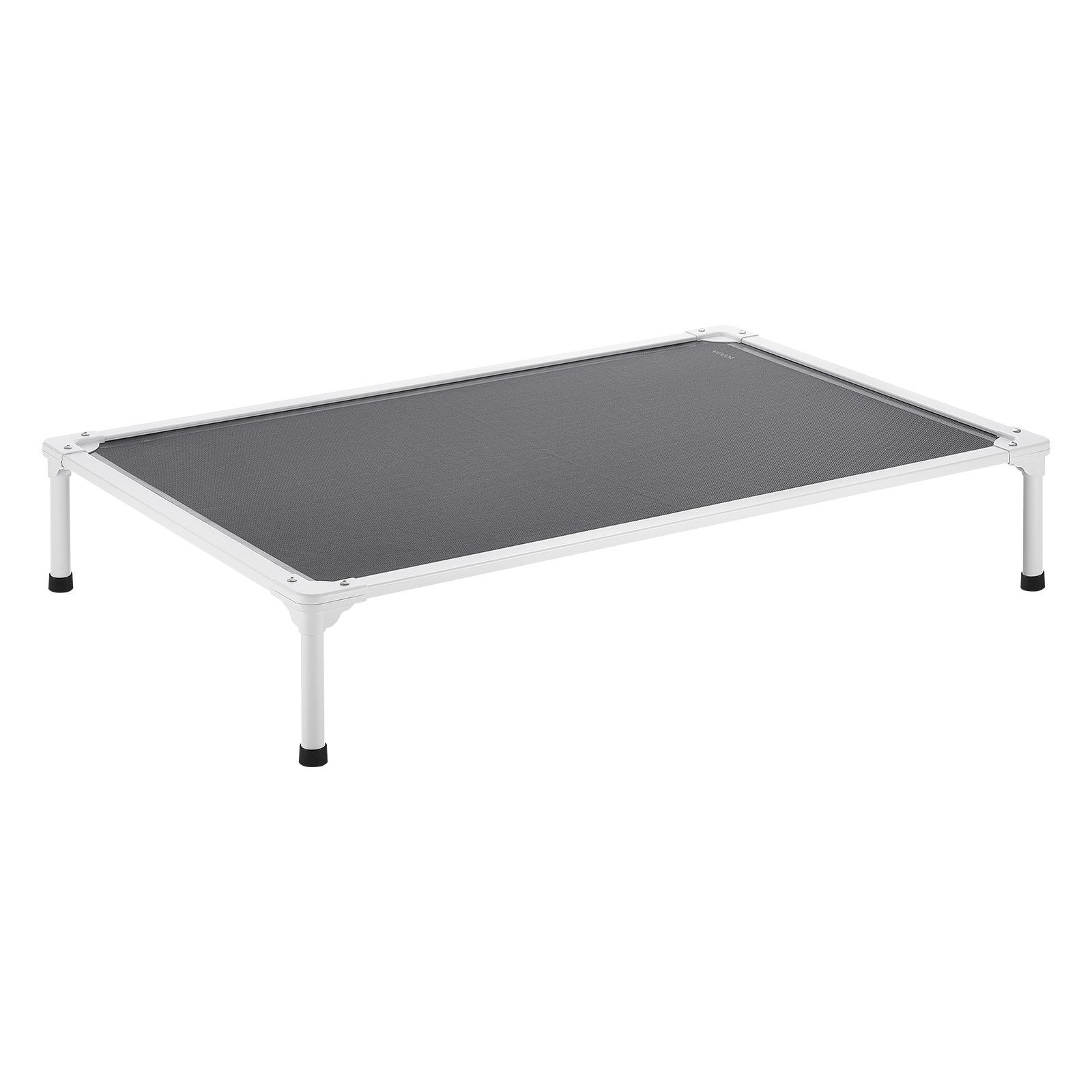 Elevated cooling dog bed with breathable mesh and aluminium frame