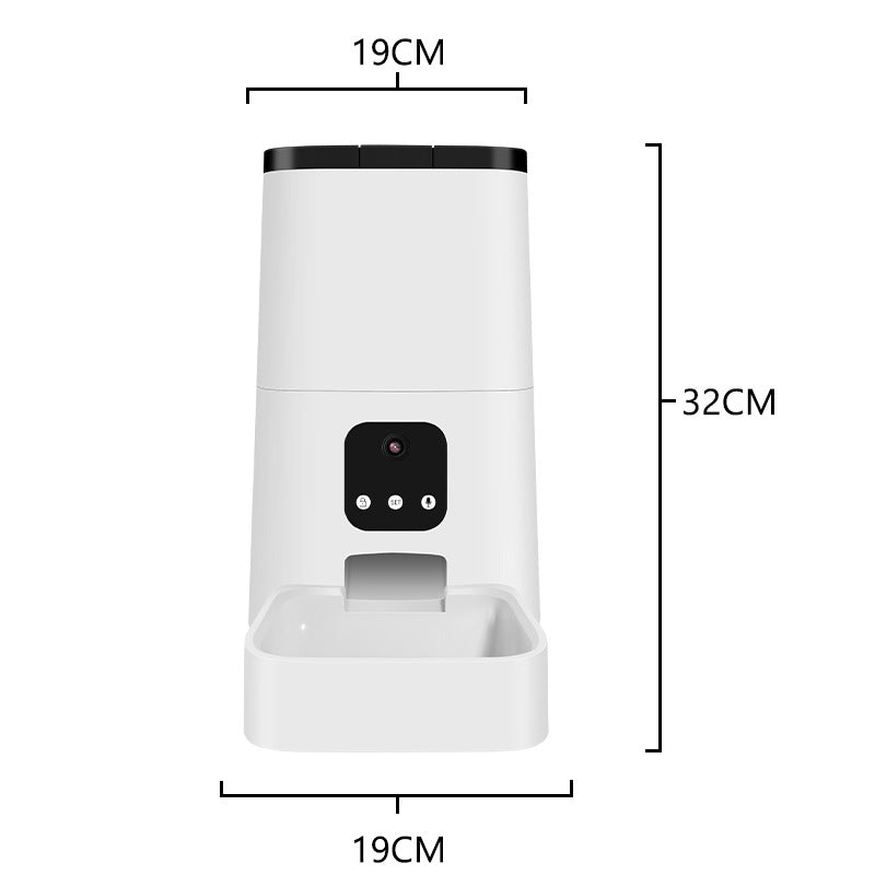 Smart Wi-Fi pet feeder with camera
