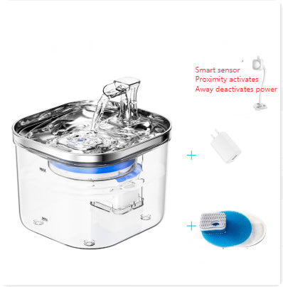 Smart sensor pet water fountain with motion activation