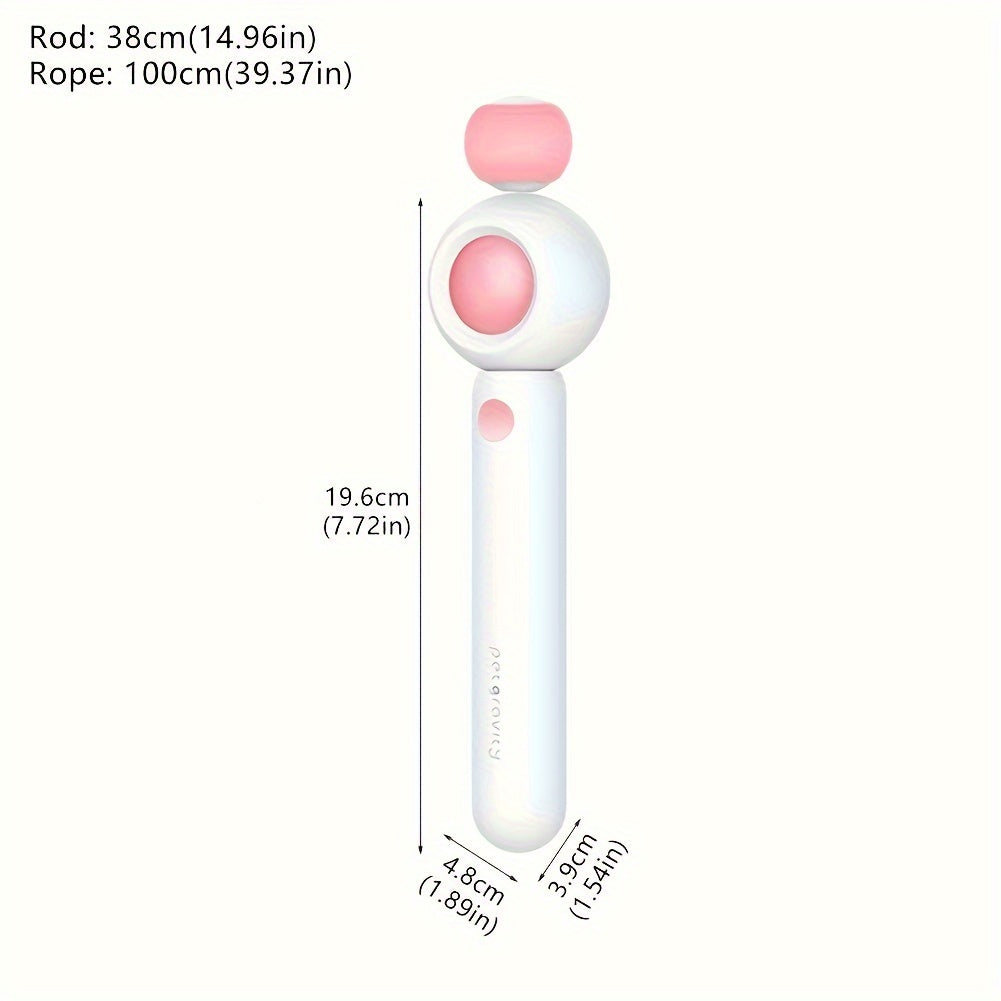 Interactive feather wand for indoor cat exercise