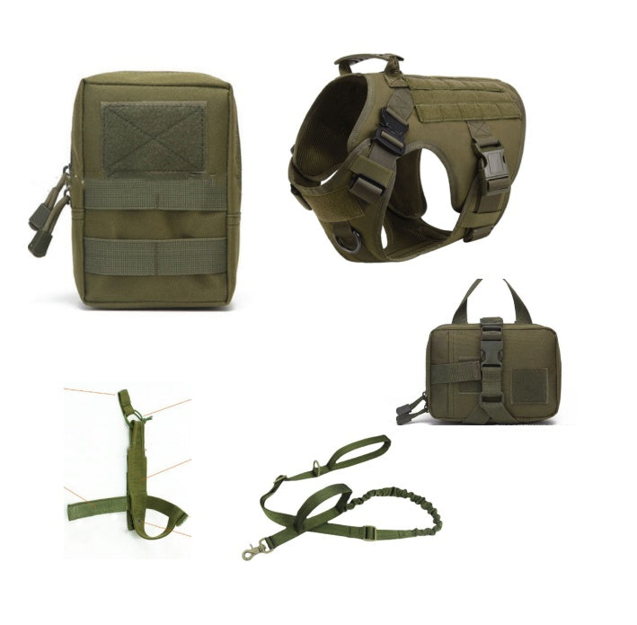 Tactical Trail Harness & Leash Set - Coyote Tan colour