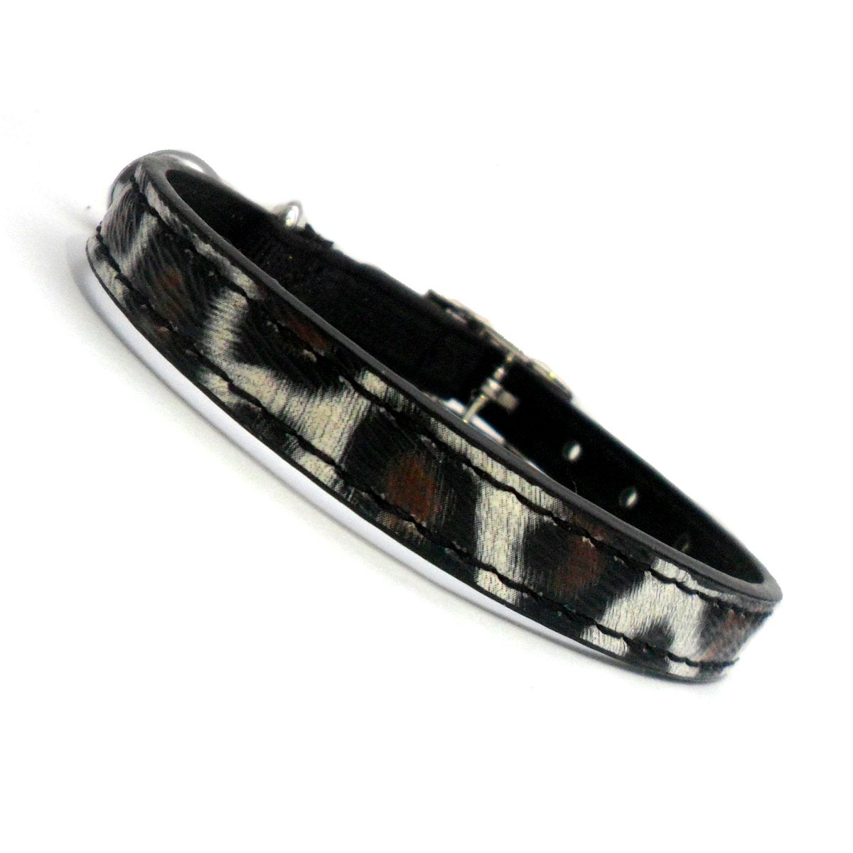 Leopard print safety cat collar with bell