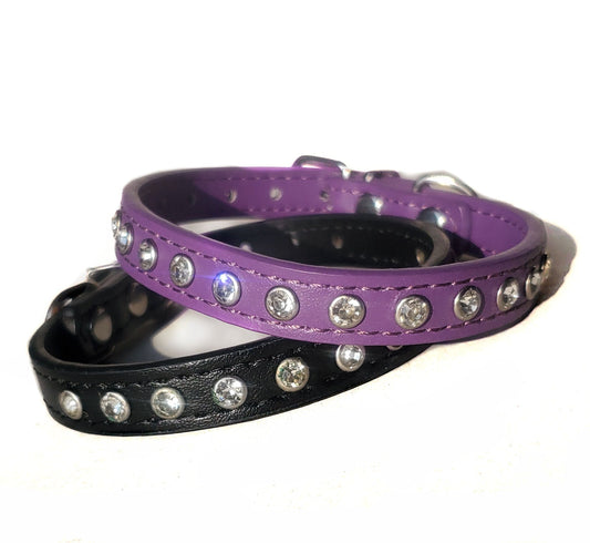 Royalty crystal dog collar detail