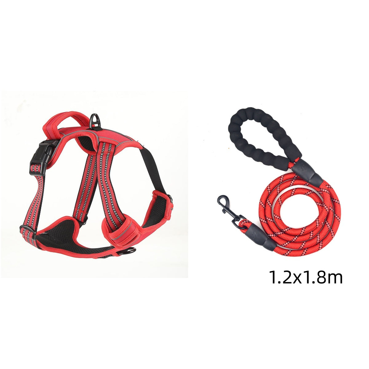 No-Pull Reflective Dog Harness - Black colour