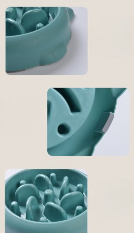 Slow feeder bowl maze pattern detail