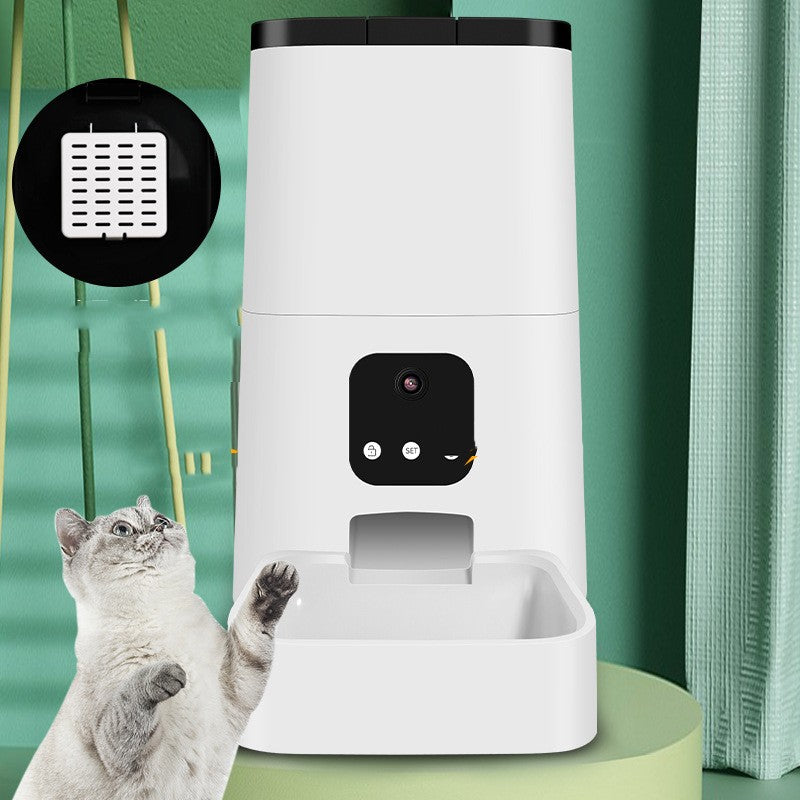 Programmable pet food dispenser with portion control