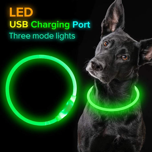 USB Rechargeable LED Safety Collar for Dogs