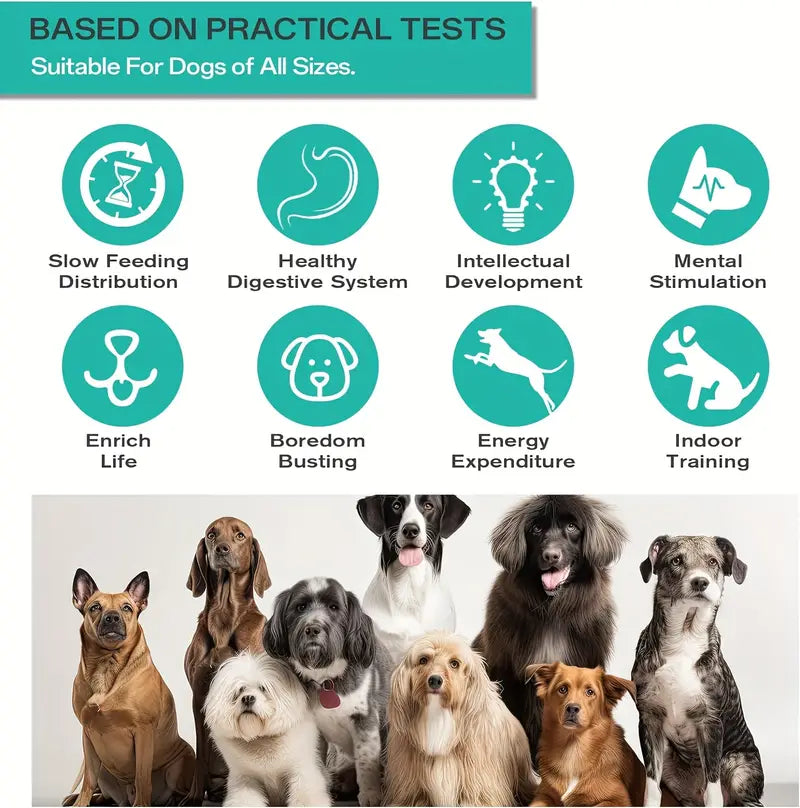 Interactive IQ treat dispensing dog toy