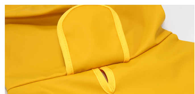 Waterproof dog poncho with transparent hood brim