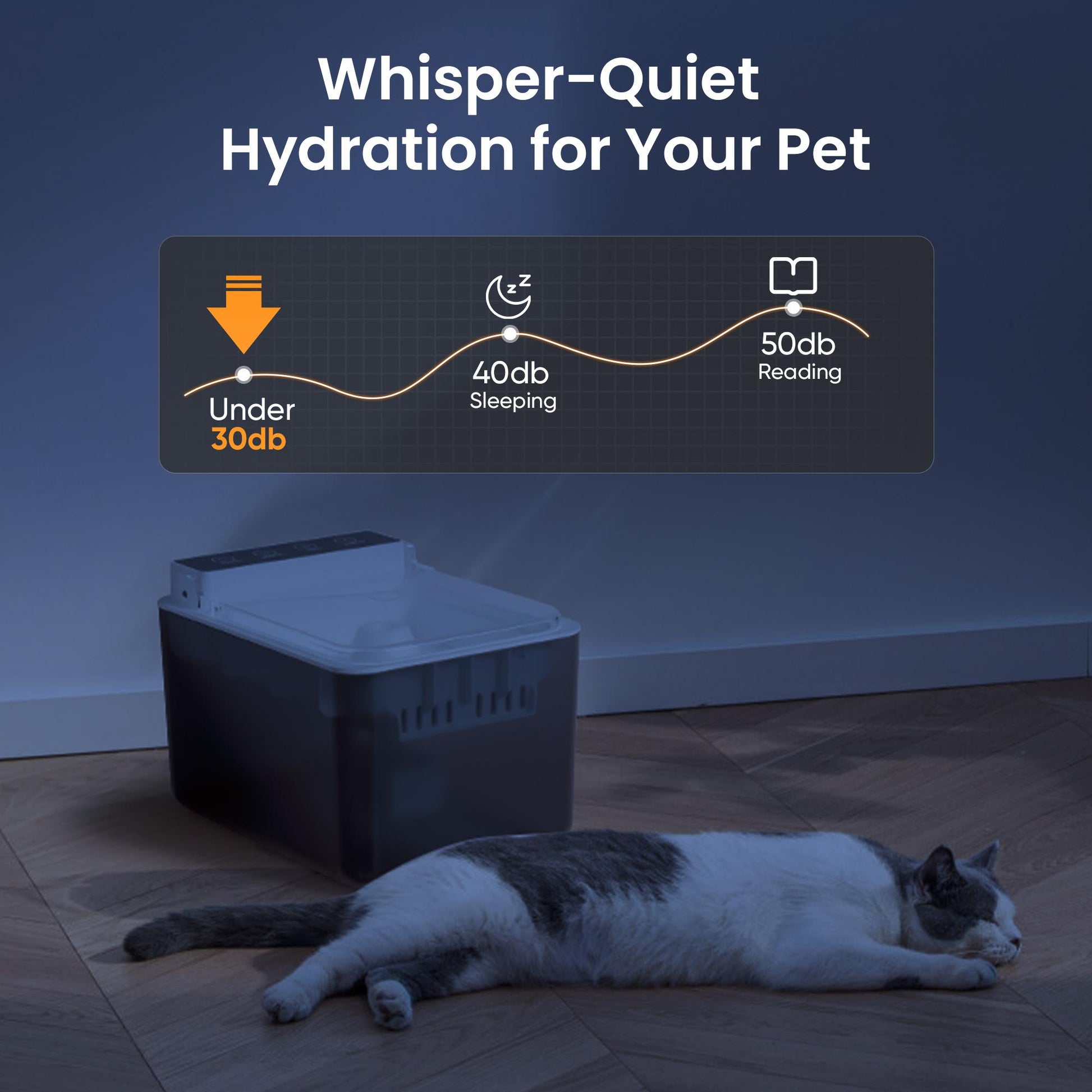 3L filtered circulating water fountain for cats and small dogs