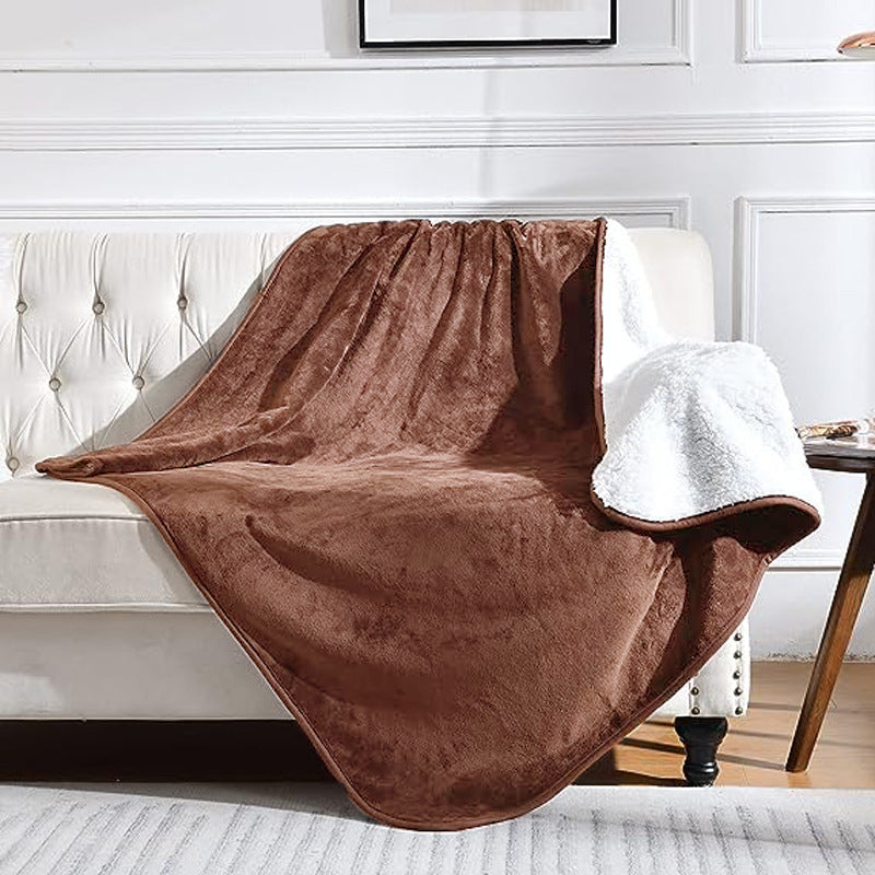 Coffee sherpa waterproof pet blanket