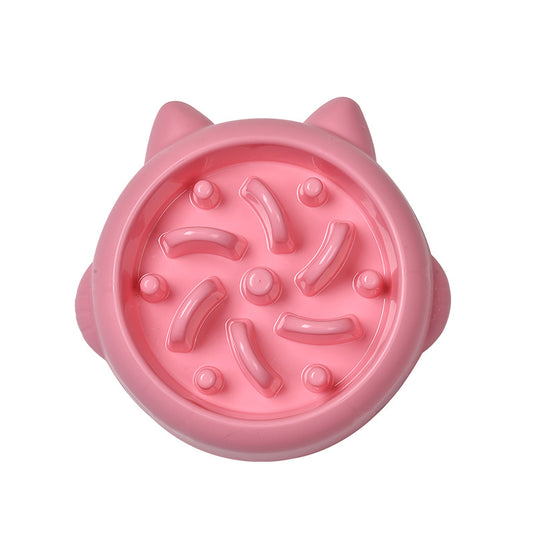 Anti-gulping slow feeder bowl - Pink