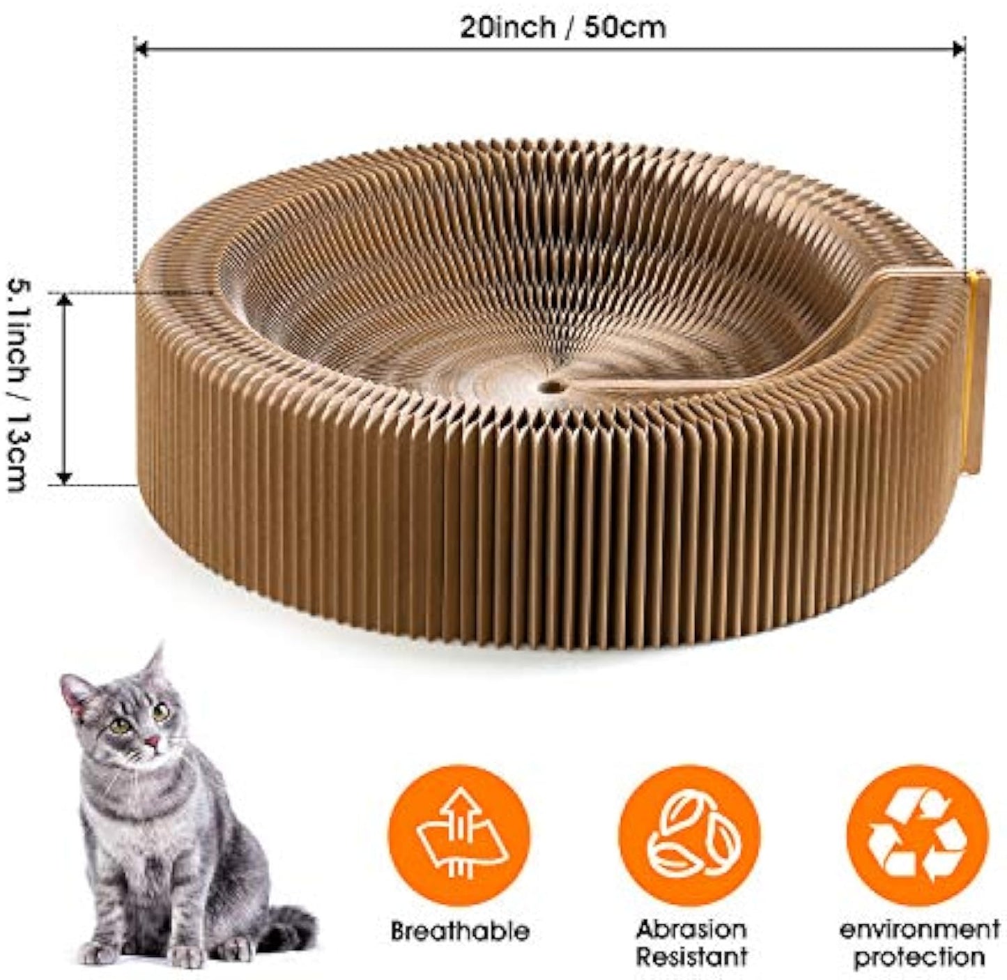 Collapsible Corrugated Cardboard Cat Scratcher Lounge