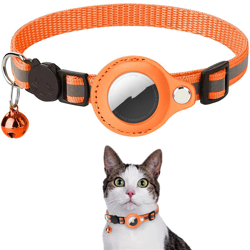 AirTag pocket close-up on collar
