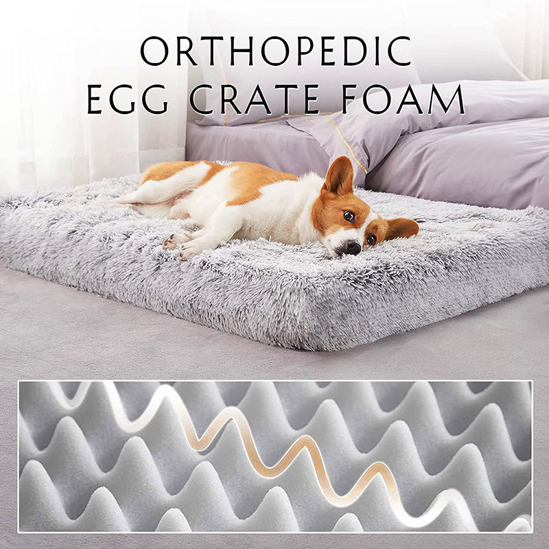 Wave-foam cushioned pet bed for supported sleep