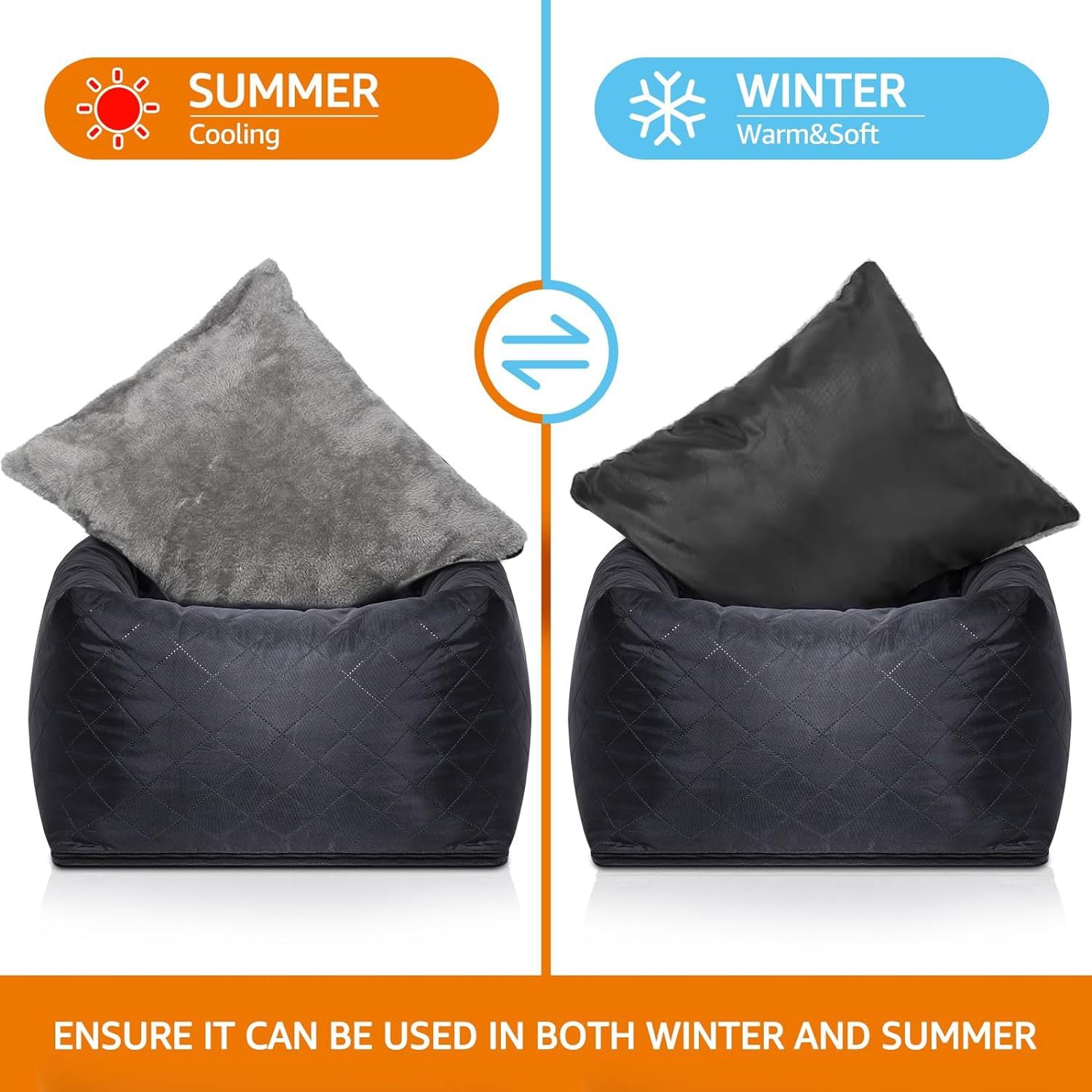 Bucket-style waterproof dog car seat cover with raised sides